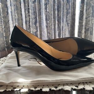 M. Gemi Essato Black Patent Pumps